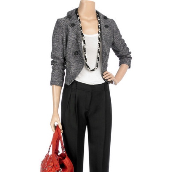 Marc by Marc Jacobs Cropped Tweed Blazer, Sz 2 - Picture 4 of 8